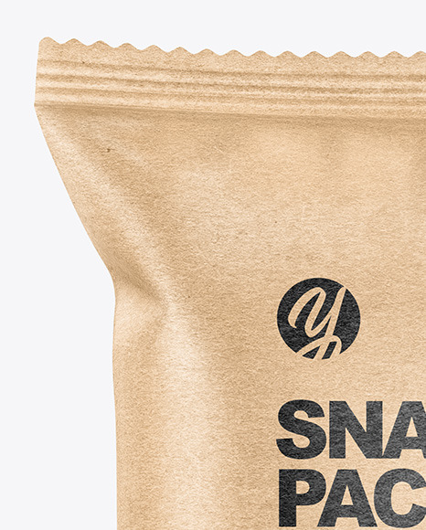 Kraft Paper Snack Package Mockup PSD #4