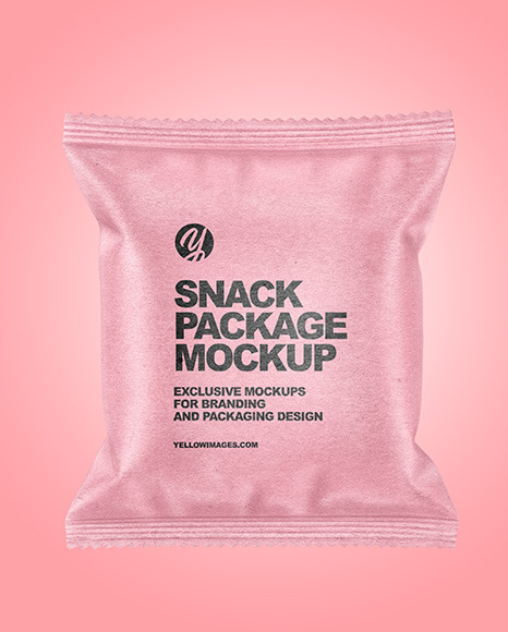 Kraft Paper Snack Package Mockup PSD #6