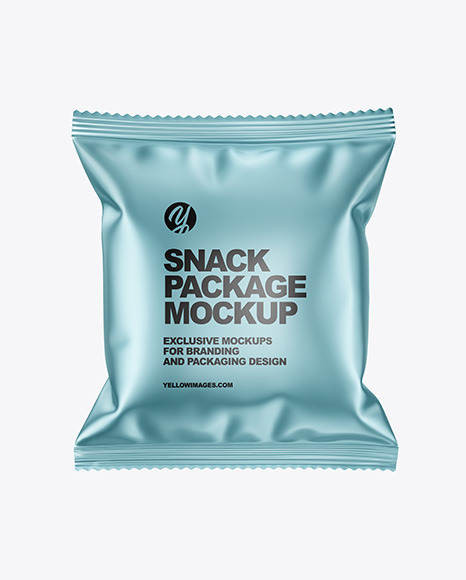 Metallic Snack Package Mockup PSD #3