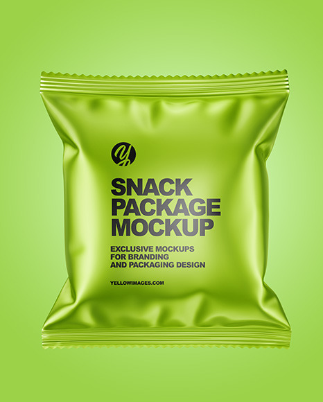 Metallic Snack Package Mockup PSD #6