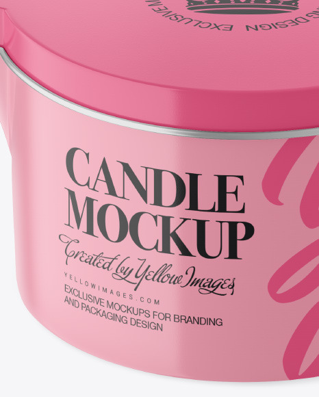 Closed Glossy Candle Mockup PSD #1