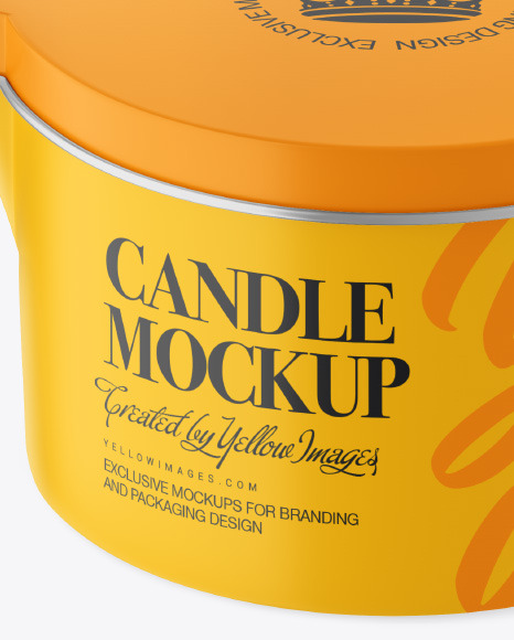 Closed Matte Candle Mockup PSD #1