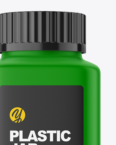 Matte Plastic Pharmacy Jar Mockup PSD #1