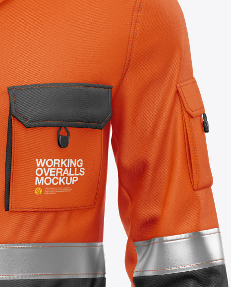 Working Overalls Mockup PSD #6