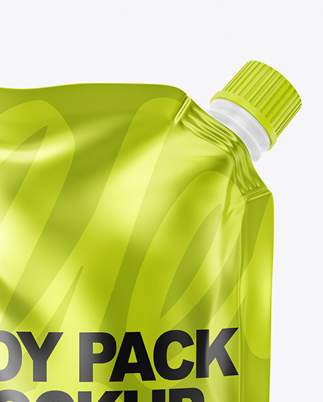 Metalized Doy Pack Mockup PSD #2