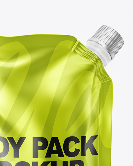 Metalized Doy Pack Mockup PSD #1