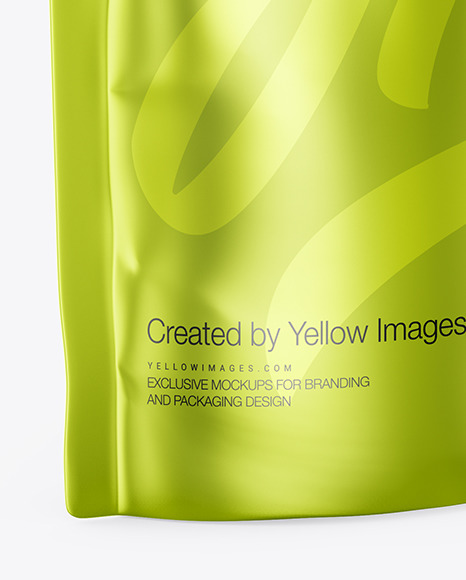 Metalized Doy Pack Mockup PSD #6
