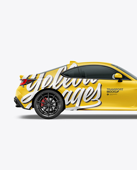 Sport Car Mockup   Side View PSD #2
