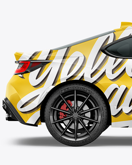 Sport Car Mockup   Side View PSD #1