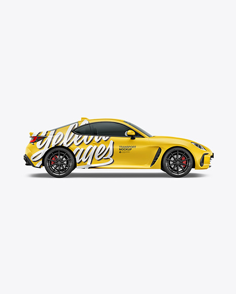 Sport Car Mockup   Side View PSD #7