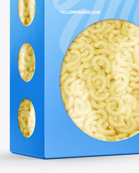 Paper Box with Pasta Mockup PSD #1
