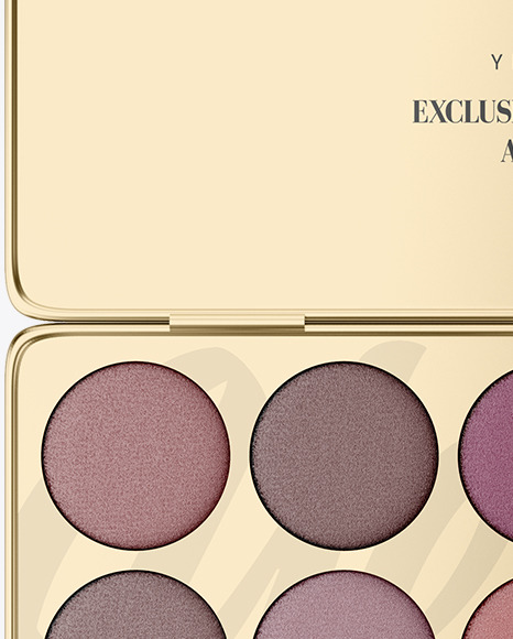 Metallic Eyeshadow Palette Mockup PSD #2