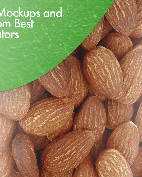 Kraft Stand up Pouch with Almonds Mockup PSD #1
