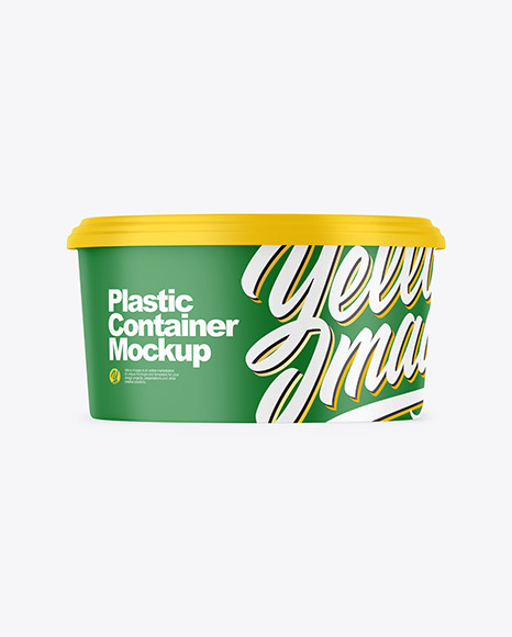 Matte Plastic Container Mockup PSD #2