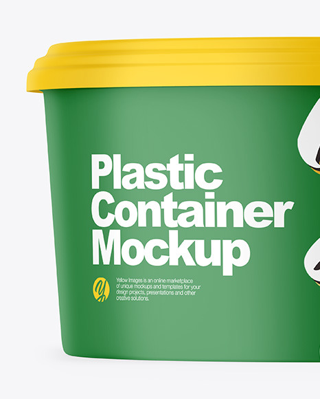 Matte Plastic Container Mockup PSD #4