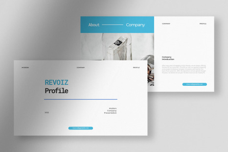 Revoiz - Clear Sky Modern Company Profile Presentation