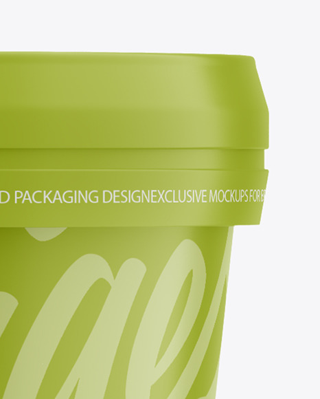 Matte Ice Cream Cup Mockup PSD #2