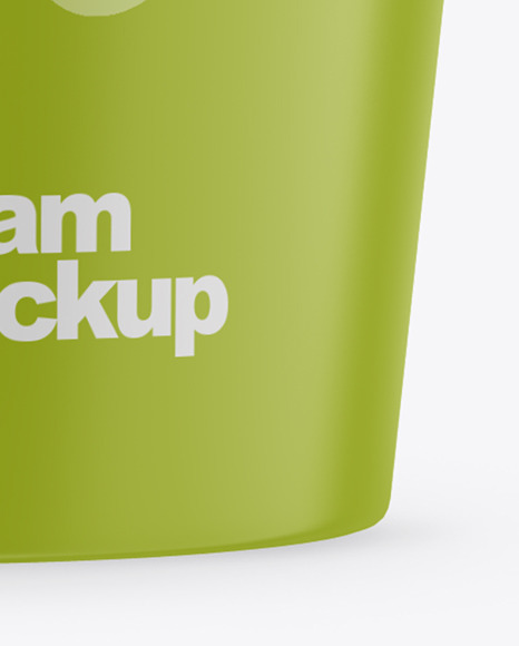 Matte Ice Cream Cup Mockup PSD #1