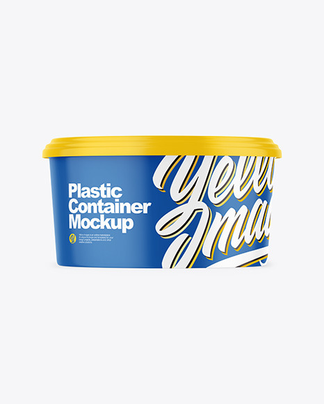 Glossy Plastic Container Mockup