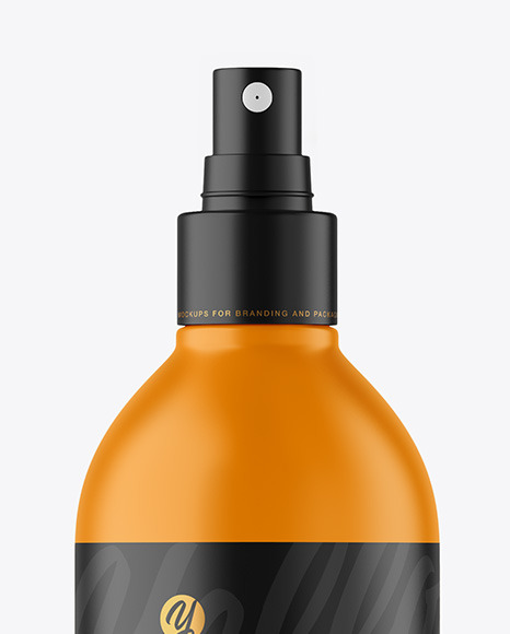 Matte Spray Bottle Mockup PSD #1