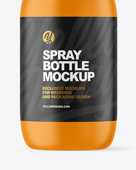 Matte Spray Bottle Mockup PSD #6
