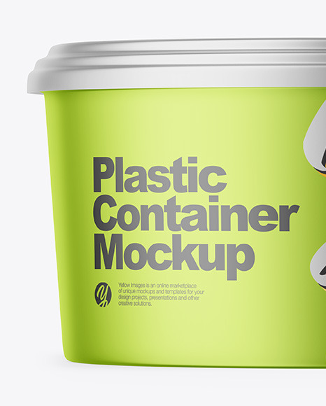 Matte Metallic Container Mockup PSD #4