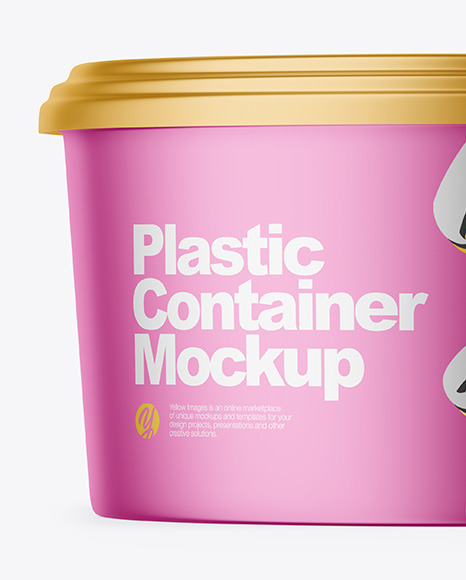 Matte Metallic Container Mockup PSD #6