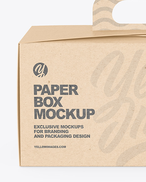 Kraft Paper Box Mockup PSD #2