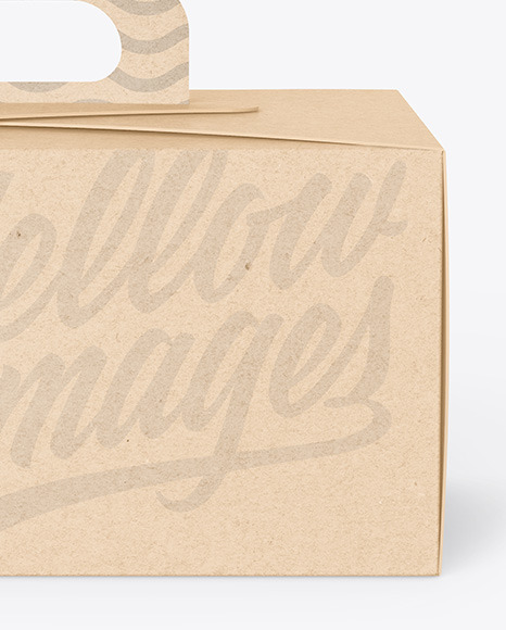 Kraft Paper Box Mockup PSD #1