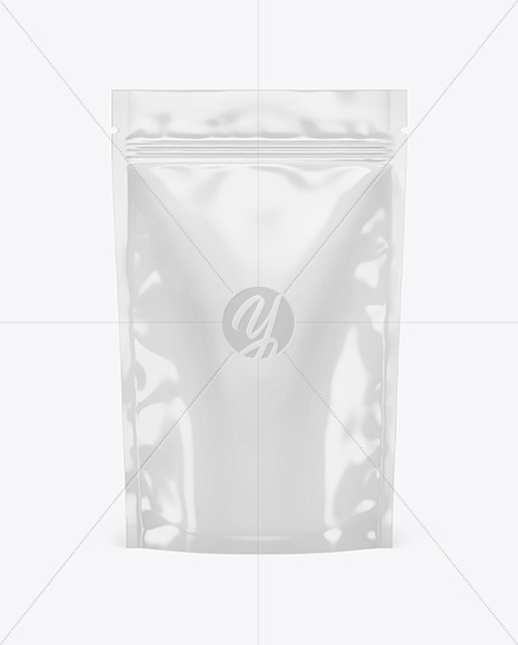 Glossy Stand Up Pouch W  Zipper Mockup PSD #3