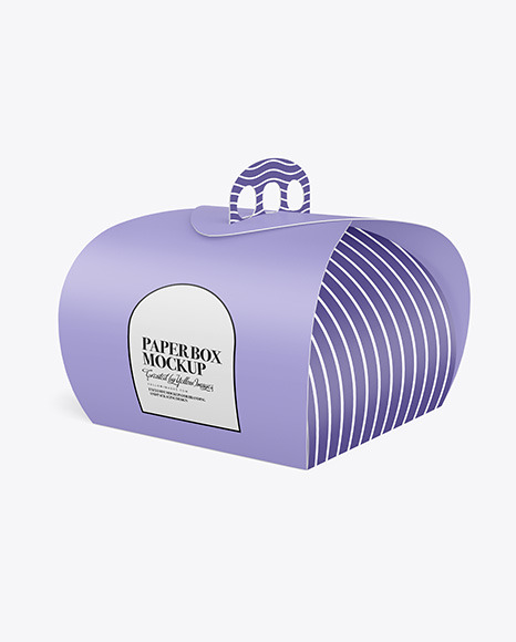 CAKE BOX WITH HANDLE MOCKUPS