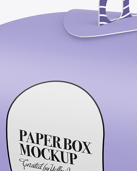 Paper Box w  Handle Mockup PSD #2