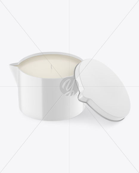 Opened Glossy Candle Mockup PSD #3