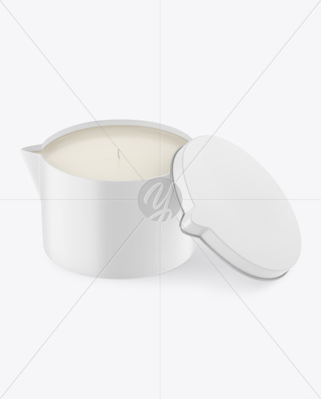Opened Matte Candle Mockup PSD #3