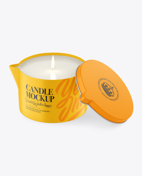 Opened Matte Candle Mockup