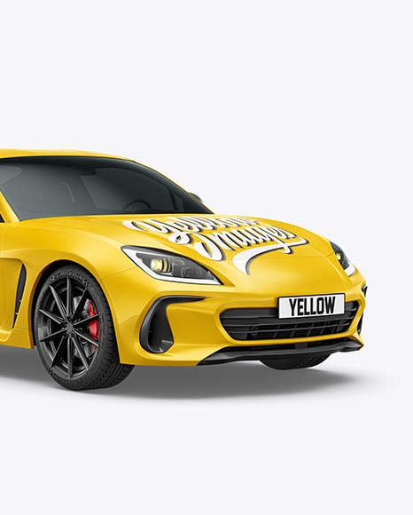 Sport Car Mockup - Half Side View