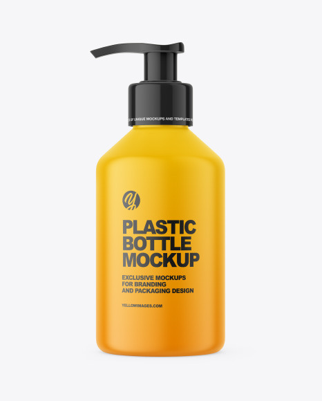 Matte Bottle with Pump Mockup