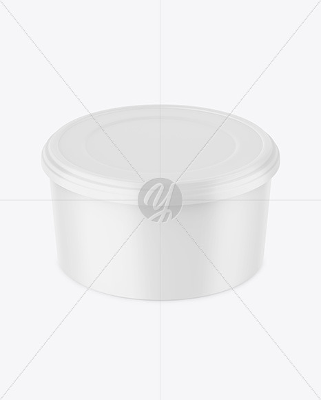 Matte Plastic Container Mockup PSD #1