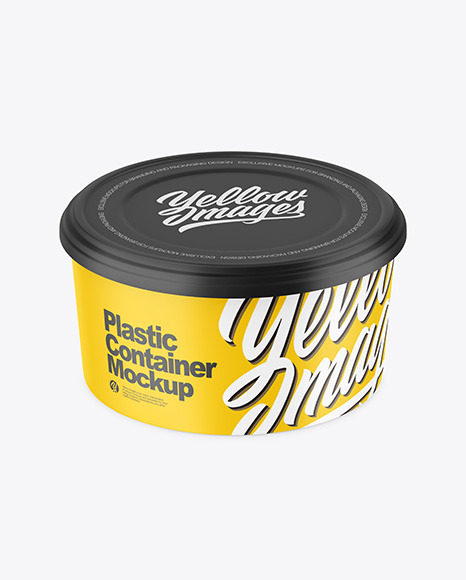 Matte Plastic Container Mockup PSD #3