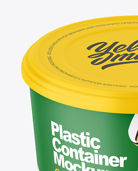 Matte Plastic Container Mockup PSD #4