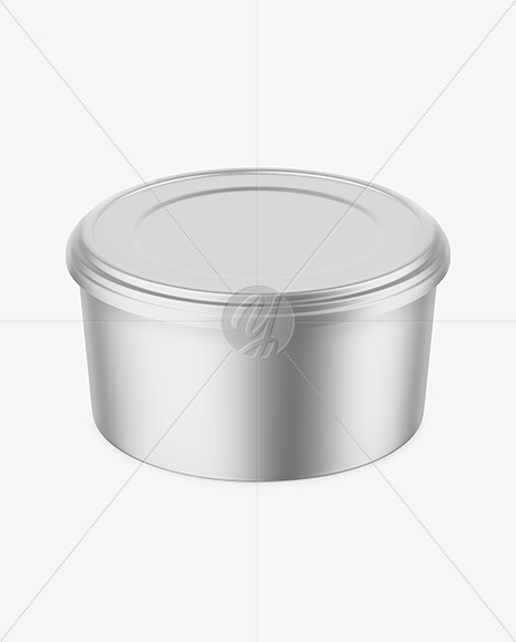 Matte Metallic Container Mockup PSD #1