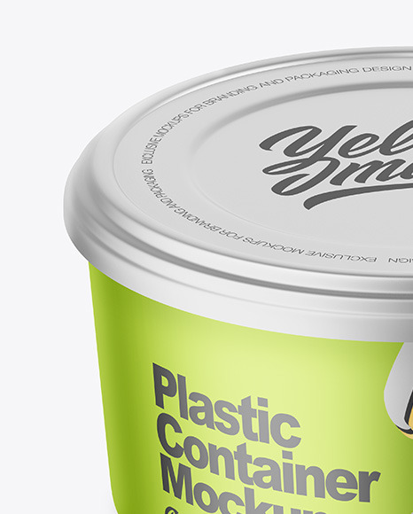 Matte Metallic Container Mockup PSD #4