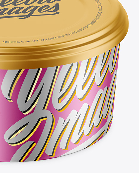 Matte Metallic Container Mockup PSD #7