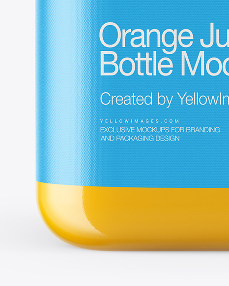 Square Orange Juice Bottle Mockup PSD #6