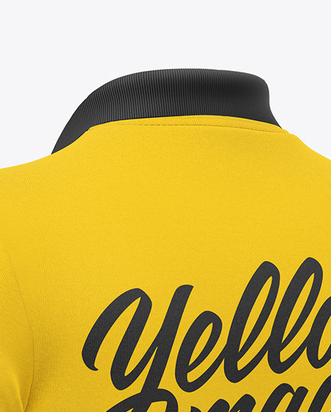 Polo Shirt Mockup   Back Half Side View PSD #2