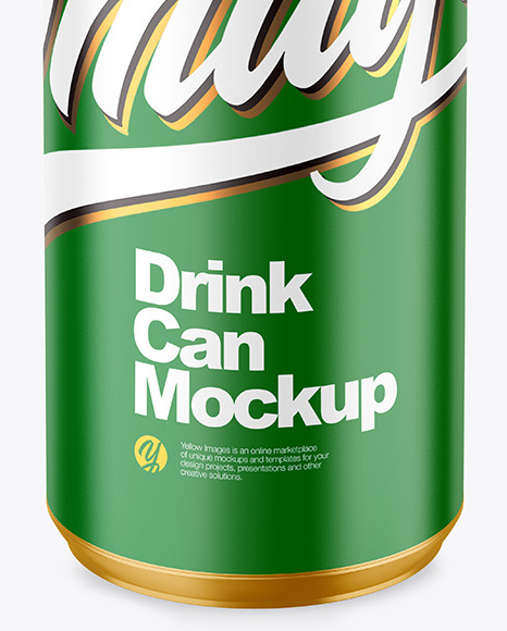 355ml Metallic Drink Can w  Matte Finish Mockup PSD #6