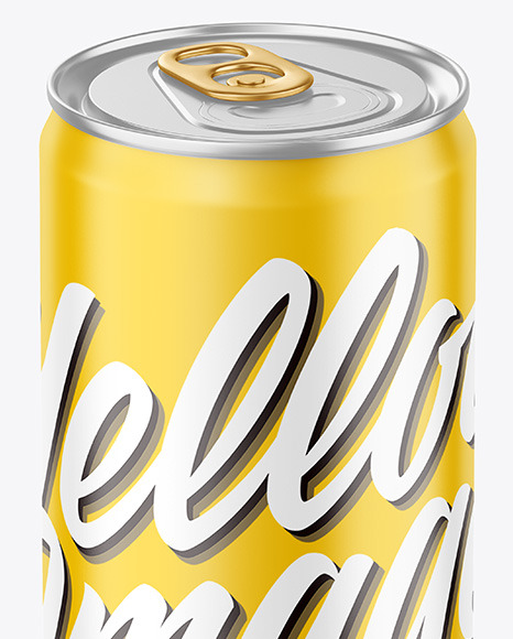 355ml Metallic Drink Can w  Matte Finish Mockup PSD #7
