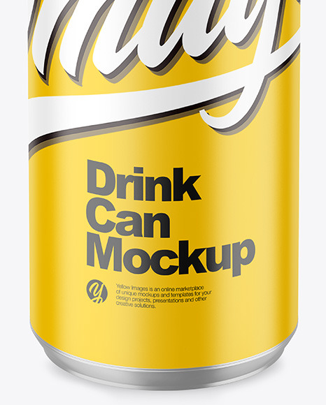 355ml Metallic Drink Can w  Matte Finish Mockup PSD #5