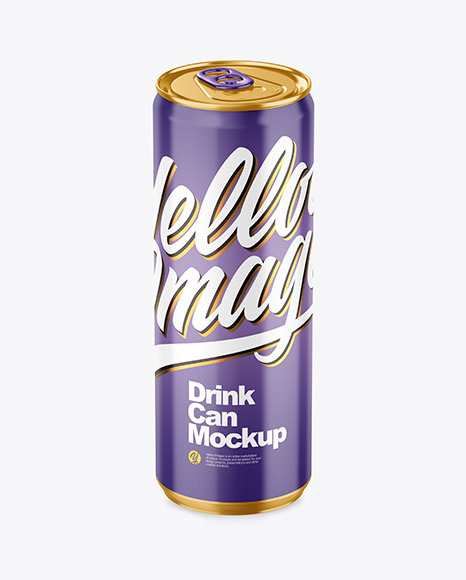 355ml Metallic Drink Can w  Glossy Finish Mockup PSD #2