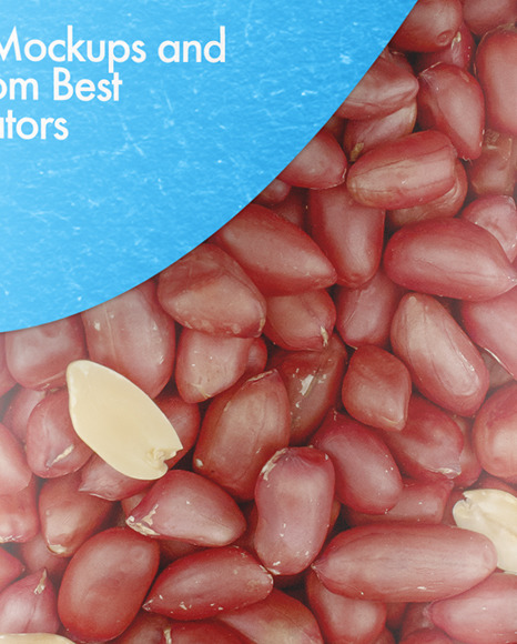 Kraft Stand up Pouch with Peanuts Mockup PSD #1